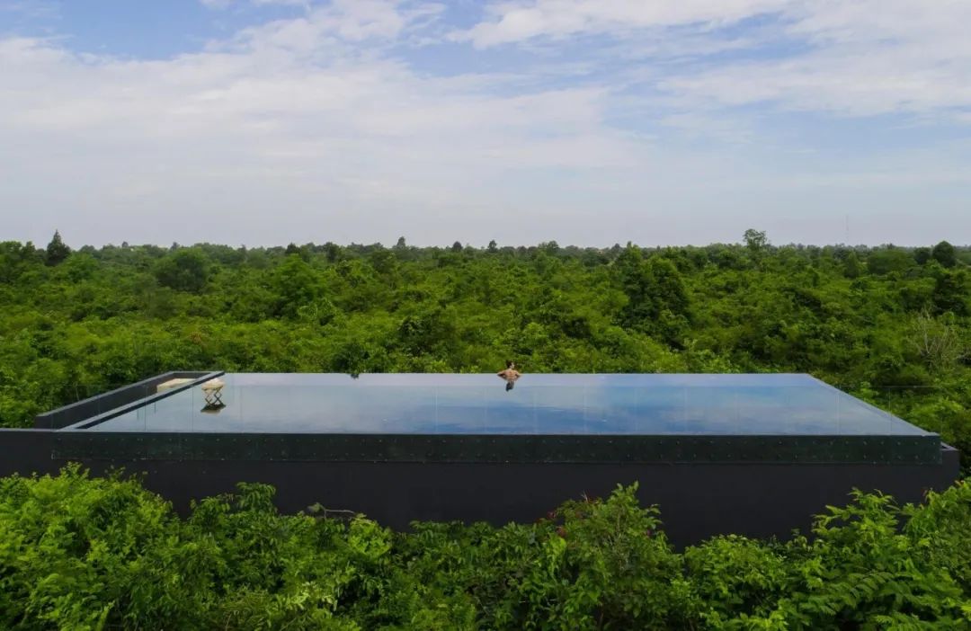 躺泳池听虫鸣！丛林野奢酒店-无边泳池+星空影院悬空树冠瞰全景